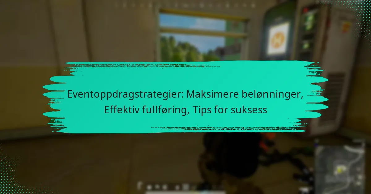 Eventoppdragstrategier: Maksimere belønninger, Effektiv fullføring, Tips for suksess