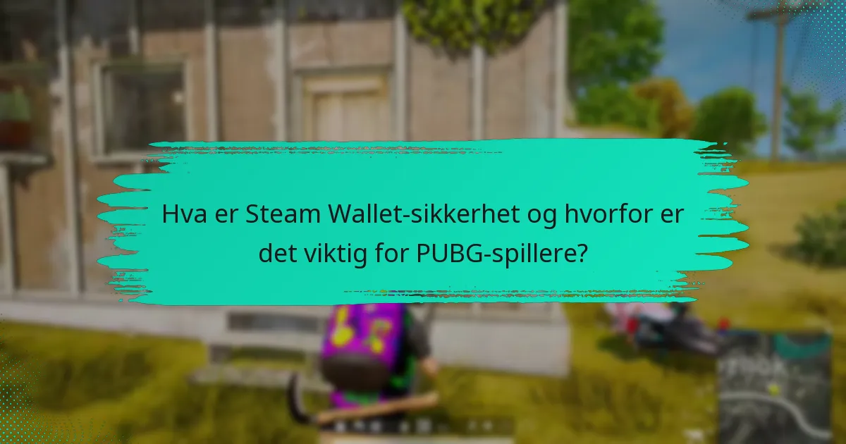 Hvordan kan jeg sikre Steam Wallet-kontoen min for PUBG?