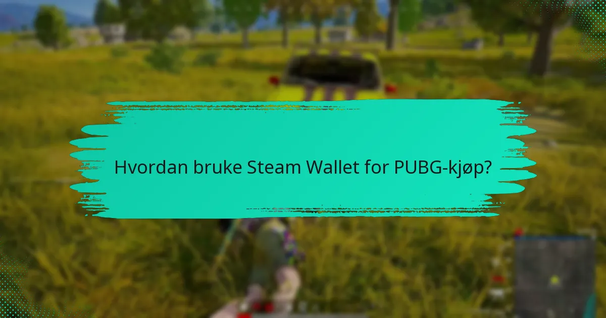 Hvordan bruke Steam Wallet for PUBG-kjøp?